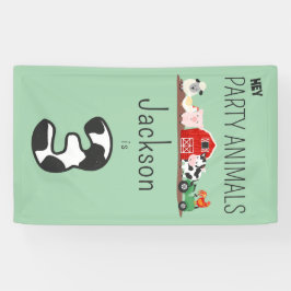 第3期パーティー動物飼育場誕生日キッズ 横断幕