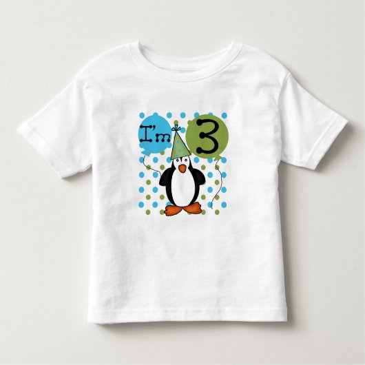 第3期ペンギン誕生日Tシャツとギフト トドラーTシャツ (正面)