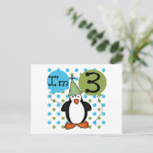 第3期ペンギン誕生日Tシャツとギフト ポストカード (スタンド正面)