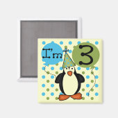 第3期ペンギン誕生日Tシャツとギフト マグネット (正面/裏面)