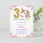 第3期ユニコーン誕生日招待状 招待状 (スタンド正面)