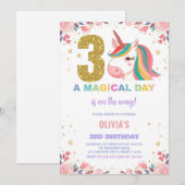 第3期ユニコーン誕生日招待状 招待状 (正面/裏面)
