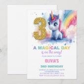 第3期ユニコーン誕生日招待状 招待状 (正面/裏面)