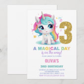 第3期ユニコーン誕生日招待状 招待状 (正面/裏面)