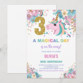 第3期ユニコーン誕生日招待状 招待状 (正面/裏面)