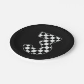 第3期市松模様に生誕第3号車レース国旗 ペーパープレート (アングル)