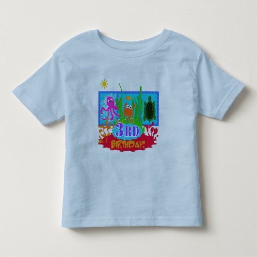 第3期海中冒険誕生日Tシャツ トドラーTシャツ (正面)