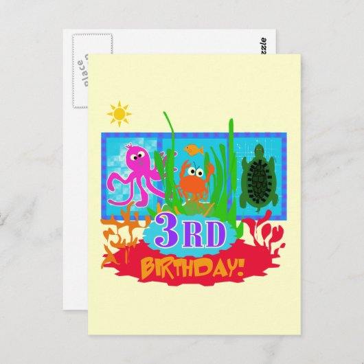 第3期海中冒険誕生日Tシャツ ポストカード (正面/裏面)