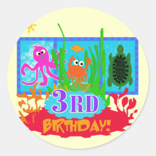 第3期海中冒険誕生日Tシャツ ラウンドシール