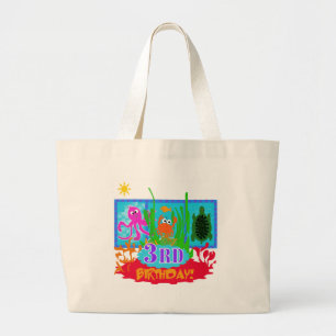 第3期海中冒険誕生日Tシャツ ラージトートバッグ