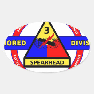 第3機甲師団"SPEARHEAD-THIRD群れ" 楕円形シール