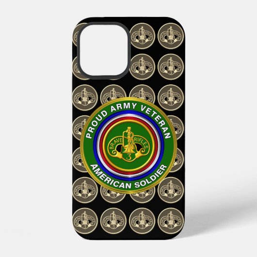 第3機甲騎兵連隊の退役軍人 iPhoneケース (裏面)