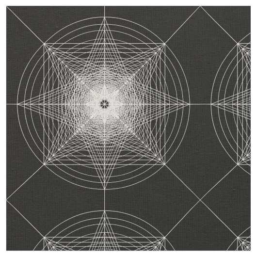 第3次元の神聖な幾何学 ファブリック (クローズアップ)