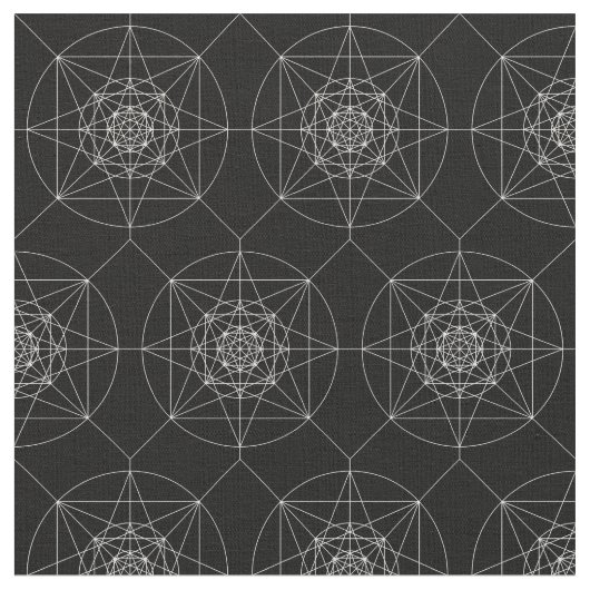 第3次元の神聖な幾何学 ファブリック (クローズアップ)