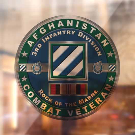 第3歩兵師団アフガニスタン退役軍人 ウィンドウサイン (シート2)