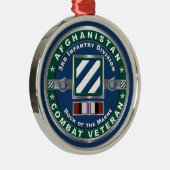 第3歩兵師団アフガニスタン退役軍人 メタルオーナメント (右)