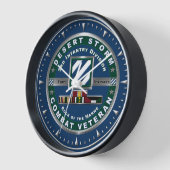 第3歩兵師団砂嵐退役軍人 壁時計 (傾斜)