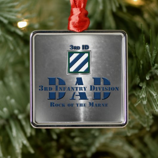 第3歩兵師団DAD クリスマス メタルオーナメント (ツリー)