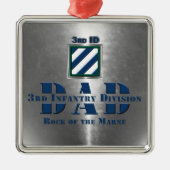 第3歩兵師団DAD クリスマス メタルオーナメント (正面)