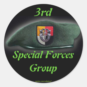 第3特殊部隊グリーンベレーSF SFG SOF退役軍人 ラウンドシール