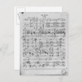 第3番ピアノ・バイオリン用ソナタ ポストカード (正面/裏面)