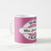 第3等級の先生のパーソナライズな感謝のギフト コーヒーマグカップ (正面左)