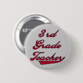 第3等級の先生の赤いTシャツおよびギフト 缶バッジ (正面&裏面)