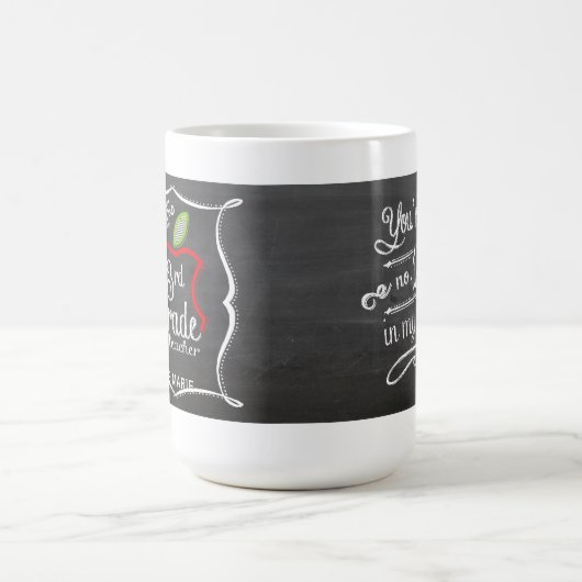 第3等級|のパーソナライズな先生のコーヒー・マグをチョークで書いて下さい コーヒーマグカップ (中央)