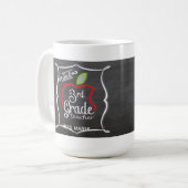 第3等級|のパーソナライズな先生のコーヒー・マグをチョークで書いて下さい コーヒーマグカップ (正面左)