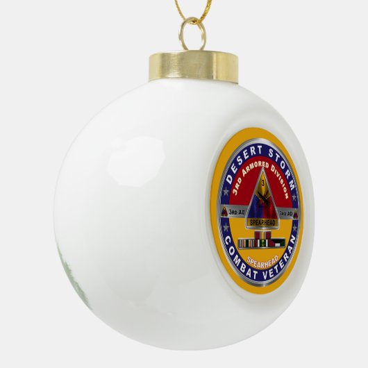 第3装甲師団デザートストーム退役軍人 セラミックボールオーナメント (左)