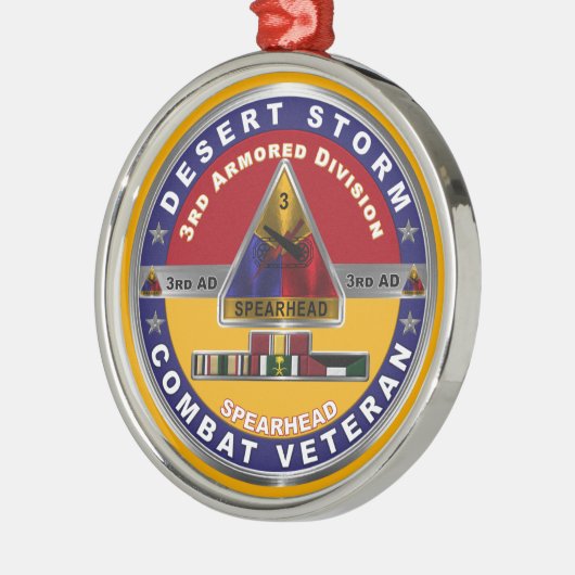 第3装甲師団デザートストーム退役軍人 メタルオーナメント (左)