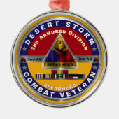 第3装甲師団デザートストーム退役軍人 メタルオーナメント (正面)