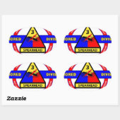 第3装甲師団「スピアヘッド – 第3群」 楕円形シール (シート)