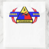 第3装甲師団「スピアヘッド – 第3群」 楕円形シール (バッグ)