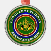 第3装甲騎兵退役軍人クリスマス メタルオーナメント (正面)