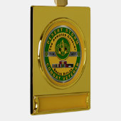 第3装甲騎兵連隊デザートストーム退役軍人 ゴールドプレートバナーオーナメント (右)