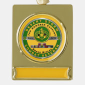 第3装甲騎兵連隊デザートストーム退役軍人 ゴールドプレートバナーオーナメント (正面)