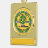 第3装甲騎兵連隊デザートストーム退役軍人 ゴールドプレートバナーオーナメント (左)