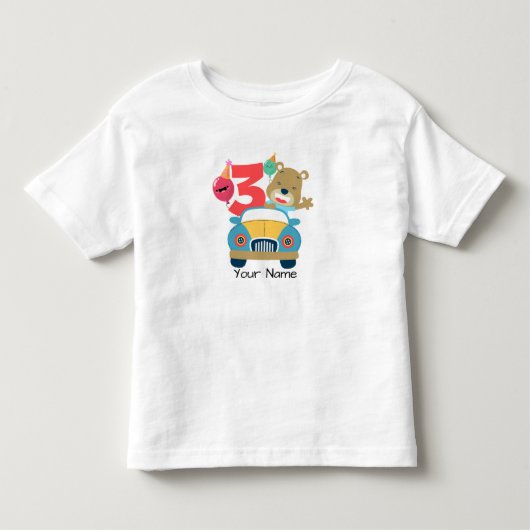 第3誕生日くま トドラーTシャツ (正面)