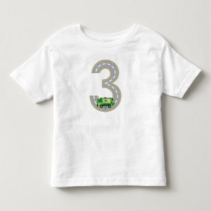 第3誕生日のごみ収集車のTシャツ トドラーTシャツ