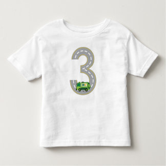第3誕生日のごみ収集車のTシャツ トドラーTシャツ