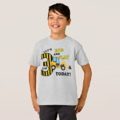 第3誕生日のシャツ建築ブルドーザー Tシャツ (正面フル)