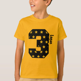 第3誕生日の男の子の3年の名前をカスタムするV01D Tシャツ