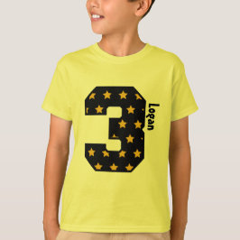 第3誕生日の男の子の3年の名前をカスタムするV01D Tシャツ