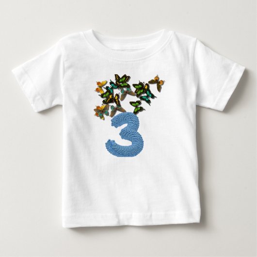 第3誕生日の蝶 ベビーTシャツ (正面)