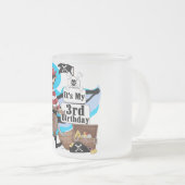 第3誕生日のTシャツおよびギフトを略奪して下さい フロストグラスマグカップ (正面右)