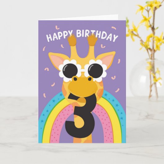 第3誕生日カード カード (黄色い花)