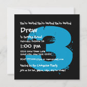 第3誕生日グランジパーティーストライプとZ03P 招待状 (裏面)