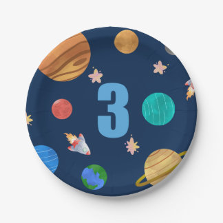 第3誕生日太陽の系惑星 ペーパープレート