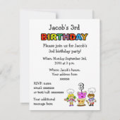 第3誕生日料理パーティー 招待状 (裏面)